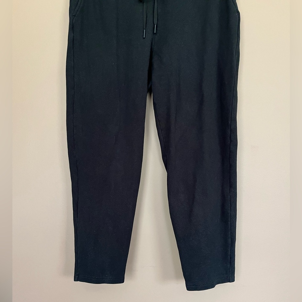{Eileen Fisher} Organic Cotton Pull-On Tapered Leg Ankle Pants in Black - Medium - Picture 3 of 8